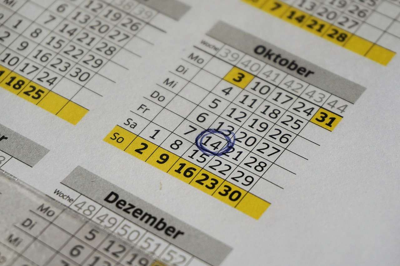 Calendrier de voyage illustrant la flexibilité des dates